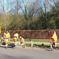 Diepenbeek adds fences & path along Campuslaan, Agoralaan