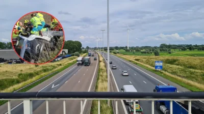 Driver badly injured after van crash on E17 in Lokeren