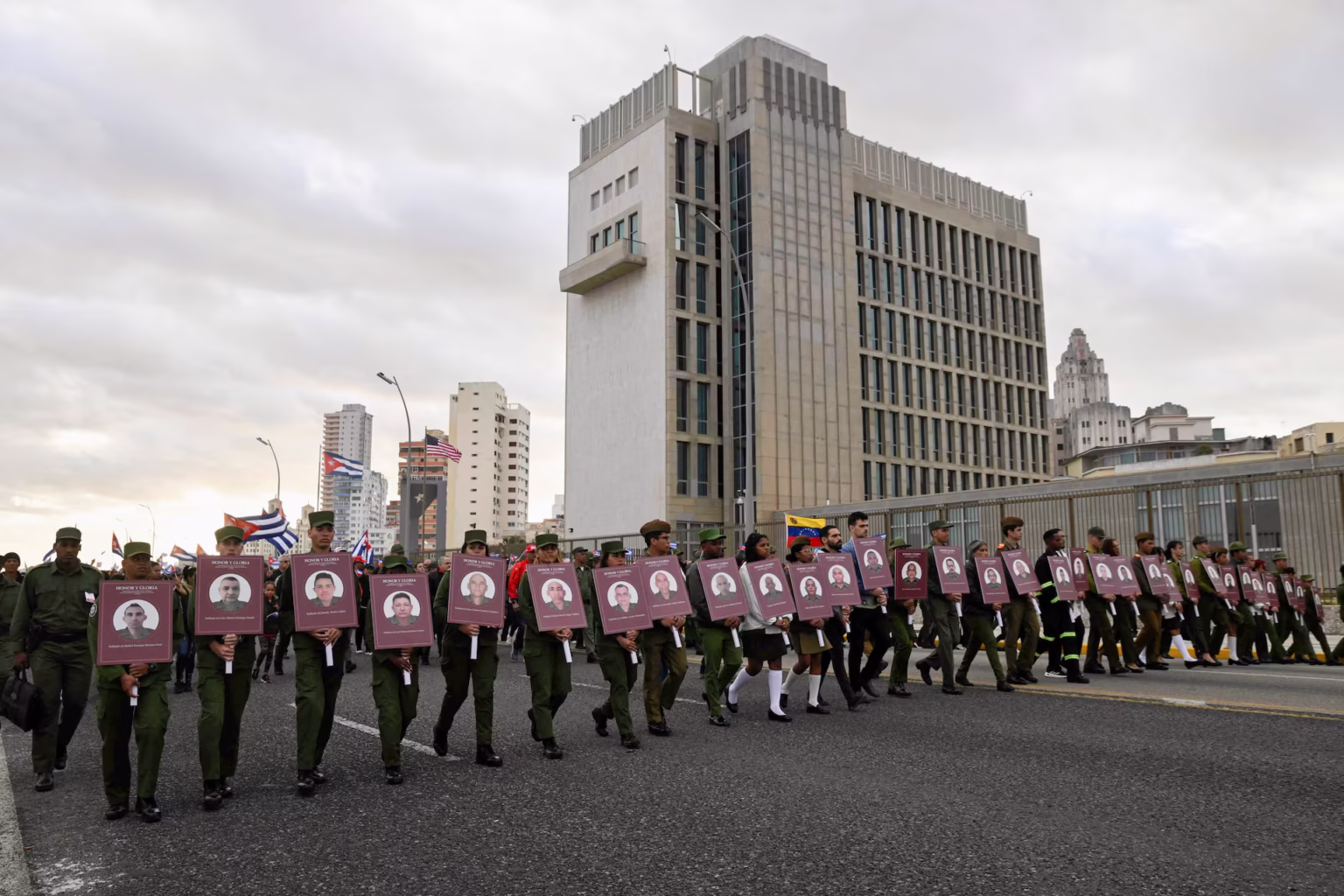 Cuba US tensions highlighted as crowds rally near Havana embassy