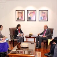 EU Commissioner Lahbib met Jordan's deputy PM Safadi