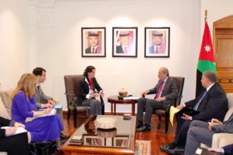 EU Commissioner Lahbib met Jordan's deputy PM Safadi
