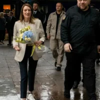 EU Parliament head Metsola arrives in Kyiv to meet Zelenskyy