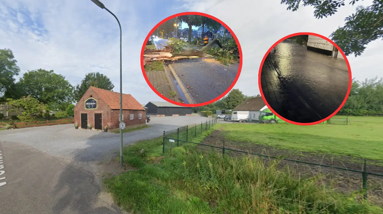 Eastern Limburg storm: Roads flooded & trees down