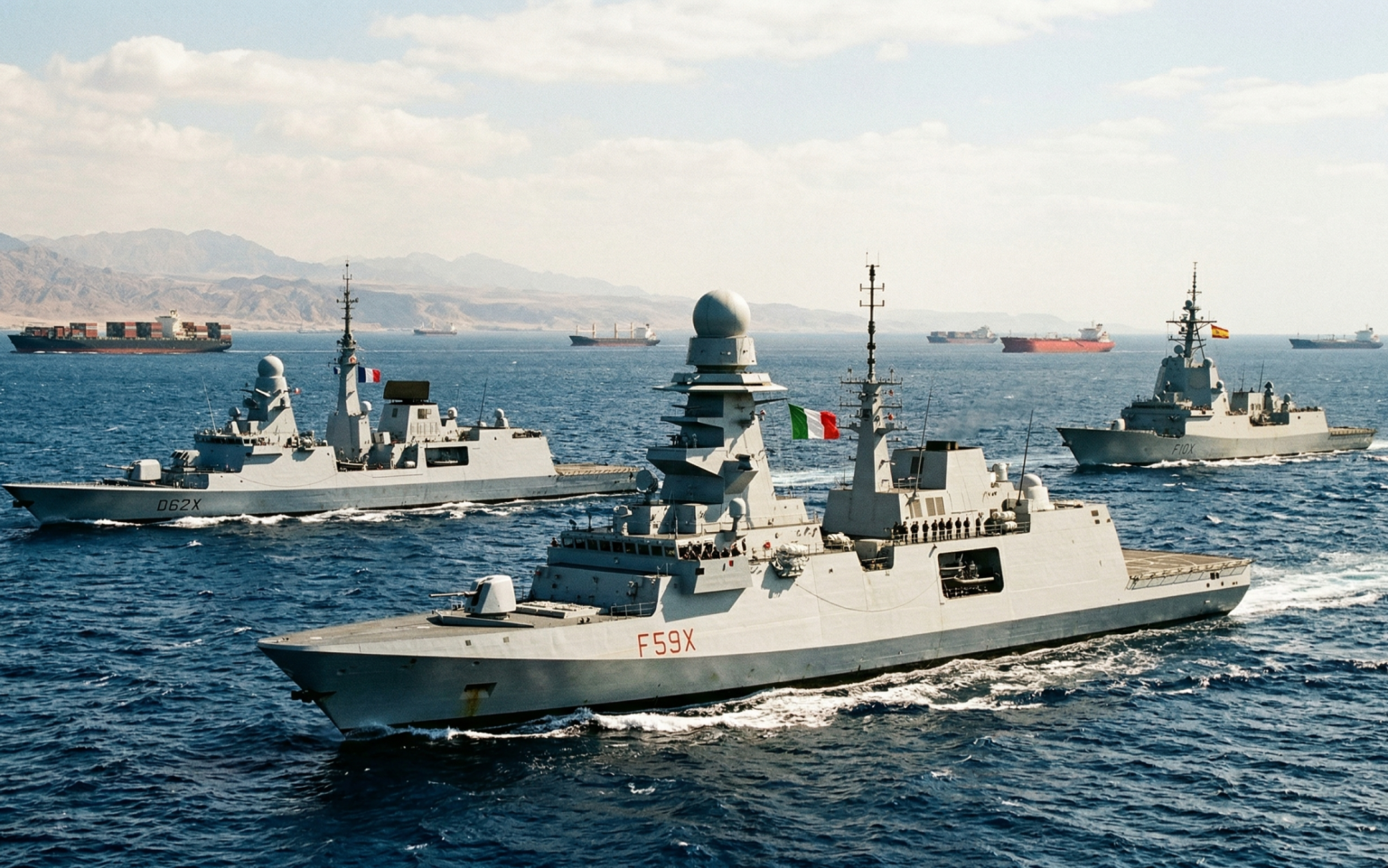 EU naval operations ensuring Red Sea security