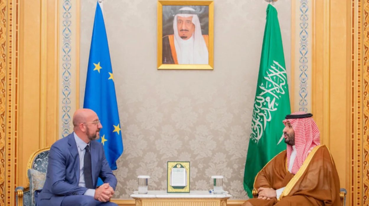 European Council President Charles Michel meets Saudi Crown Prince in Riyadh