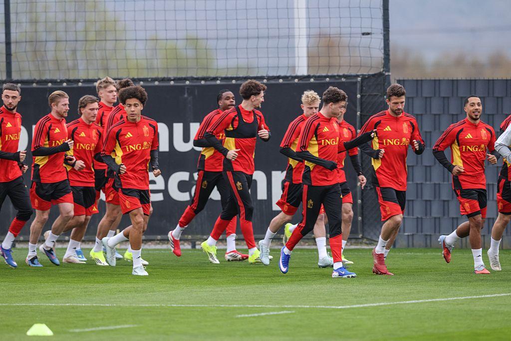Belgium national football team players preparing for international matches