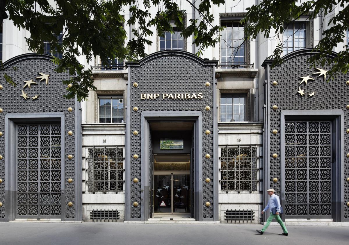 BNP Paribas headquarters in Paris as Belgium considers selling its €5.4 billion banking stake.