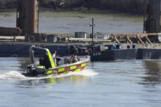 Fire brigade rescues swimmer from Scheldt in Temse