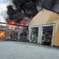 Fire destroyed Norbert Impens' meat warehouse in Melle