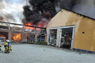 Fire destroyed Norbert Impens' meat warehouse in Melle