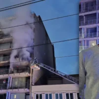 Fire in Ostend Illir Devck rescues man from 4th-floor apartment