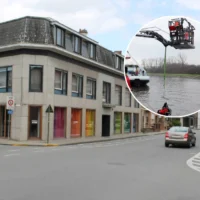 Fluvia fire brigade conducts diving exercise at Avelgem container port