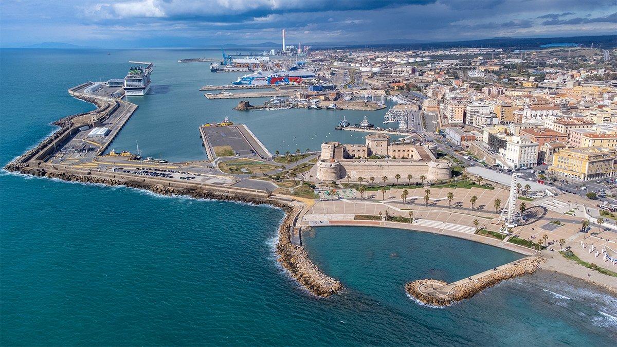 Marine rescue drone operation supported by Italian Coast Guard patrol vessel
