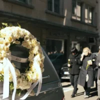 GAIA buries fur industry in Brussels funeral protest at Louis Vuitton