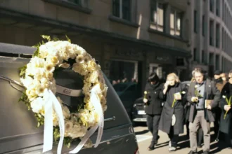 GAIA buries fur industry in Brussels funeral protest at Louis Vuitton