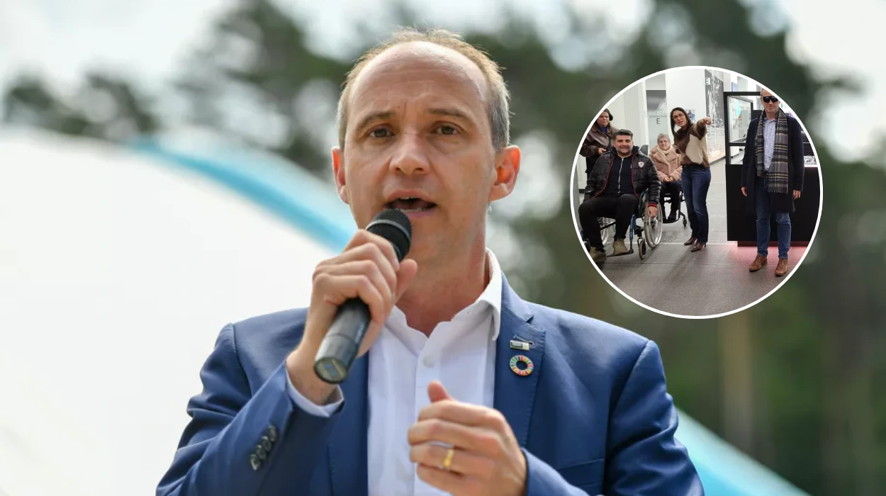 Genk Mayor wim Dries & Aldermen experience disability program with Inter