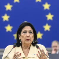 Georgia’s outgoing president urges European Union action for new elections