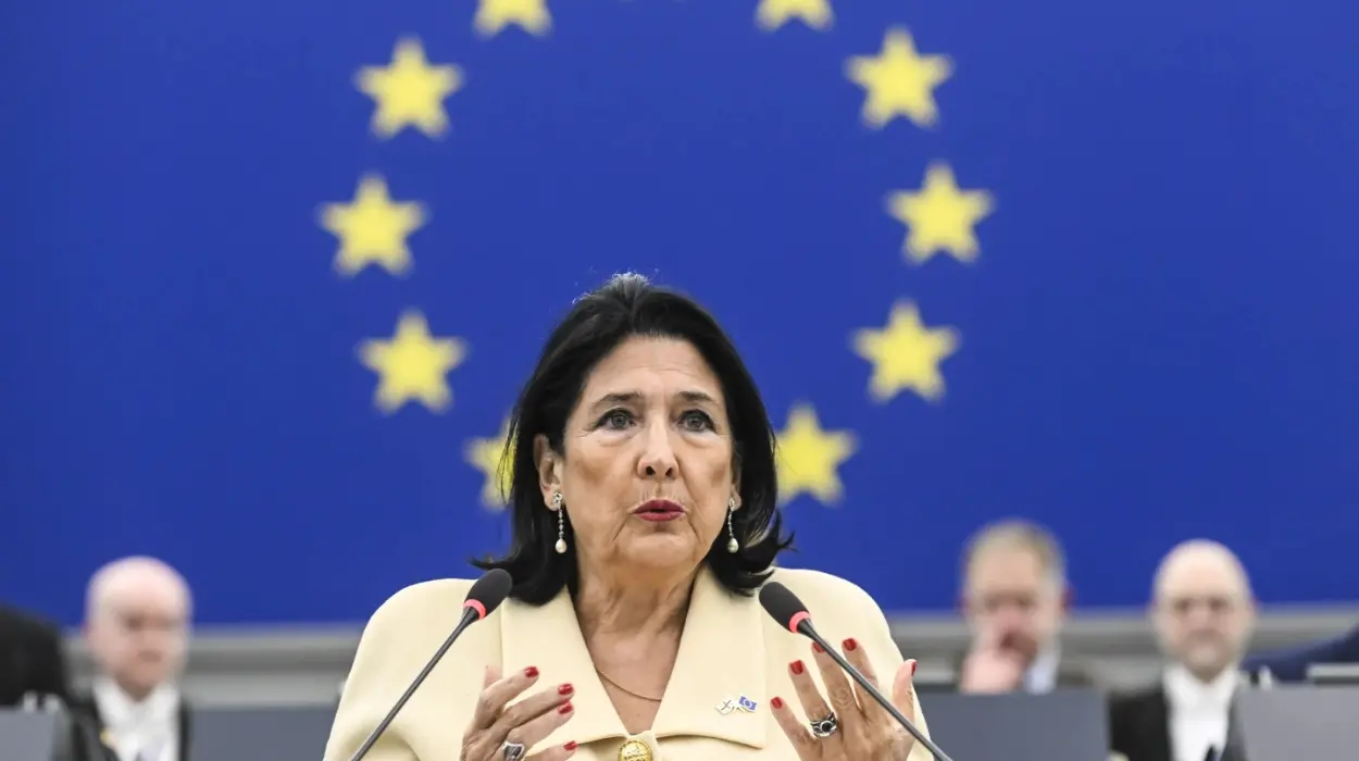 Georgia’s outgoing president urges European Union action for new elections