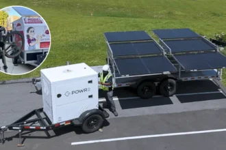 Geraardsbergen students convert trailer into solar e-mobile