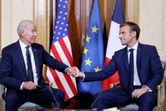 France US relations highlighted by Macron speaking in Brussels 2026