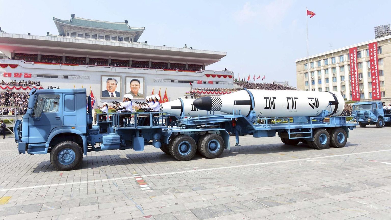 North Korea missiles illustrated in a diagram of the country's ballistic weapons.