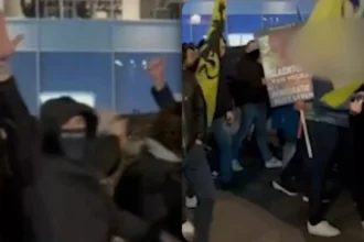 Ghent police investigate Nazi salutes at NSV protest Thursday