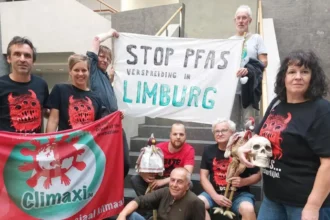 Hasselt activists rally against PFAS pollution from Tenneco