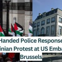 Heavy-Handed-Police-Response-to-Pro-Palestinian-Protest-at-US-Embassy-in-Brussels