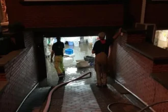 Heavy rain causes flooding chaos in Sint-Truiden