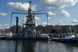 Historic grain dredger returns to Antwerp