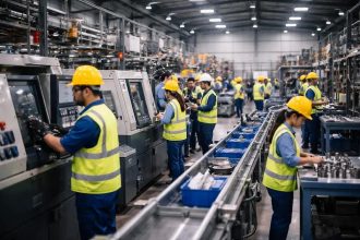 Manufacturing workers illustrate the challenges facing small businesses in the European economy.
