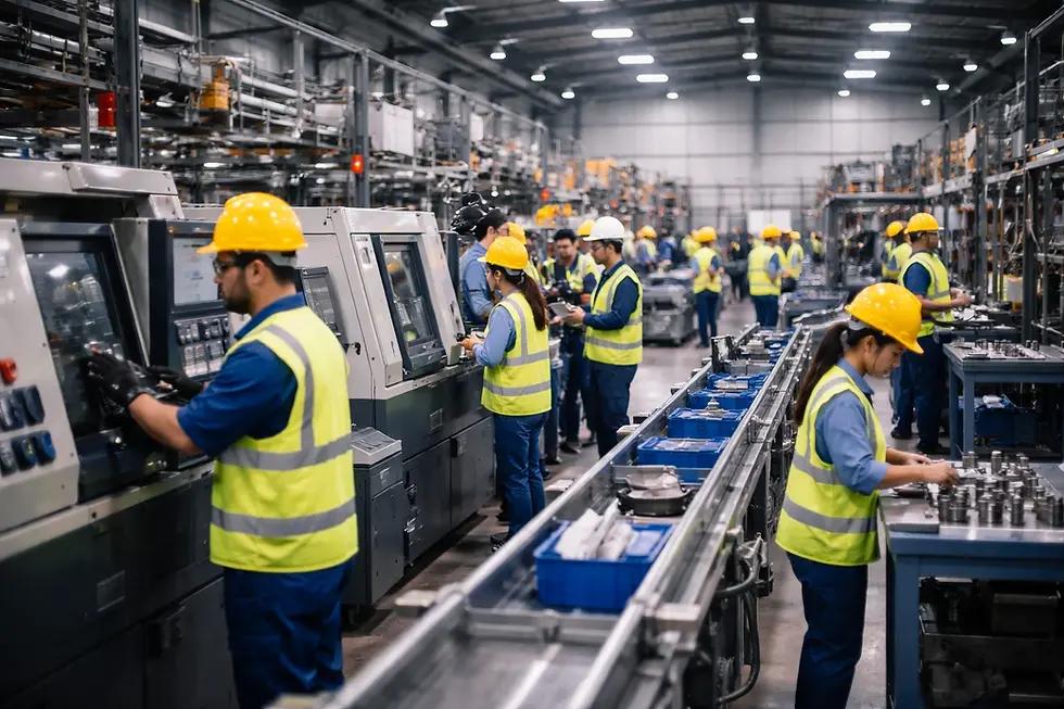 Manufacturing workers illustrate the challenges facing small businesses in the European economy.