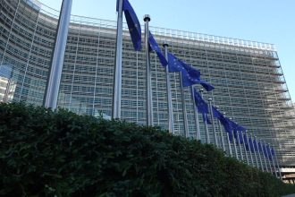 European Commission headquarters in Brussels during EU sanctions delistings negotiations