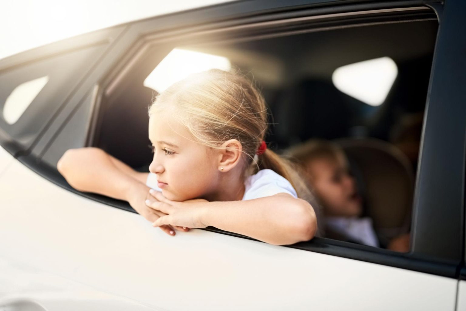 Motion sickness in children during a family car journey