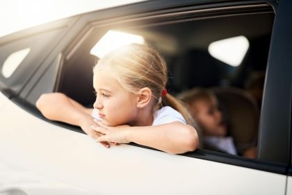 Motion sickness in children during a family car journey