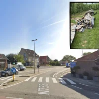 Illegal roof waste dumped on the Orchard in Mopertingen