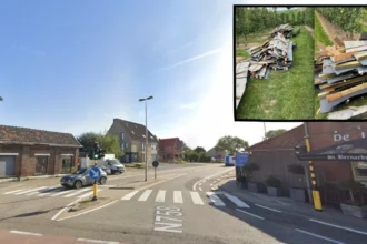 Illegal roof waste dumped on the Orchard in Mopertingen