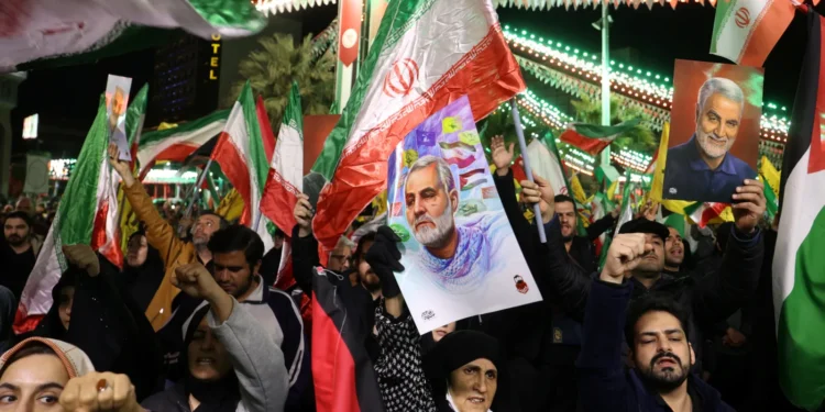 An anti-Israeli protest in Tehran, April 2024
