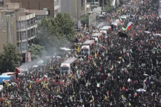 Iran honours slain military commanders in state funeral