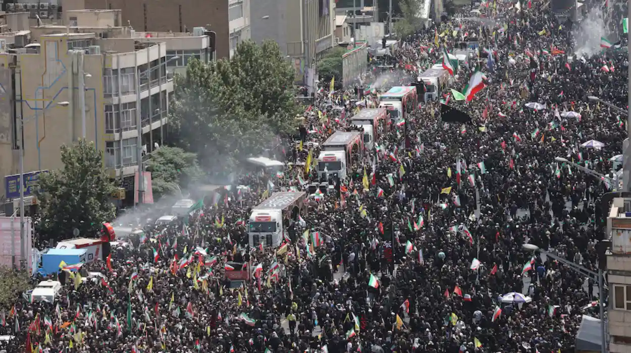 Iran holds state funeral for slain military commanders, scientists
