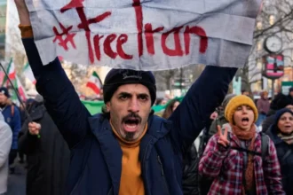 Iran violence escalates during large scale protests in Tehran in 2026