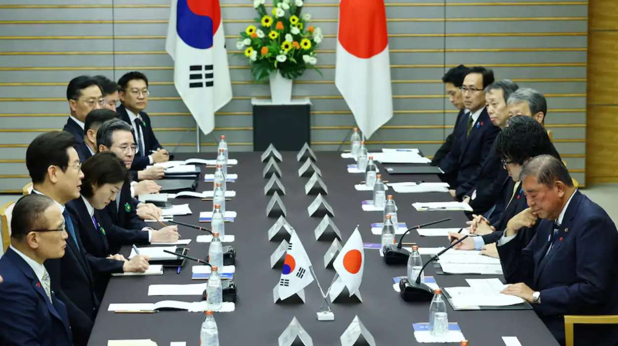 Japanese PM and South Korean president agree on closer ties ahead of US talks