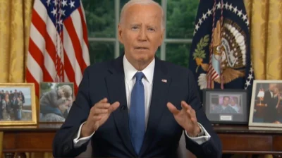Joe Biden passes the torch letting freedom ring