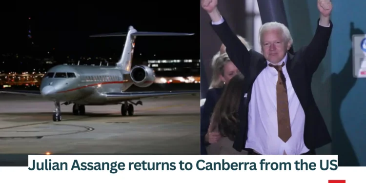 Julian-Assange-returns-to-Canberra-from-the-US