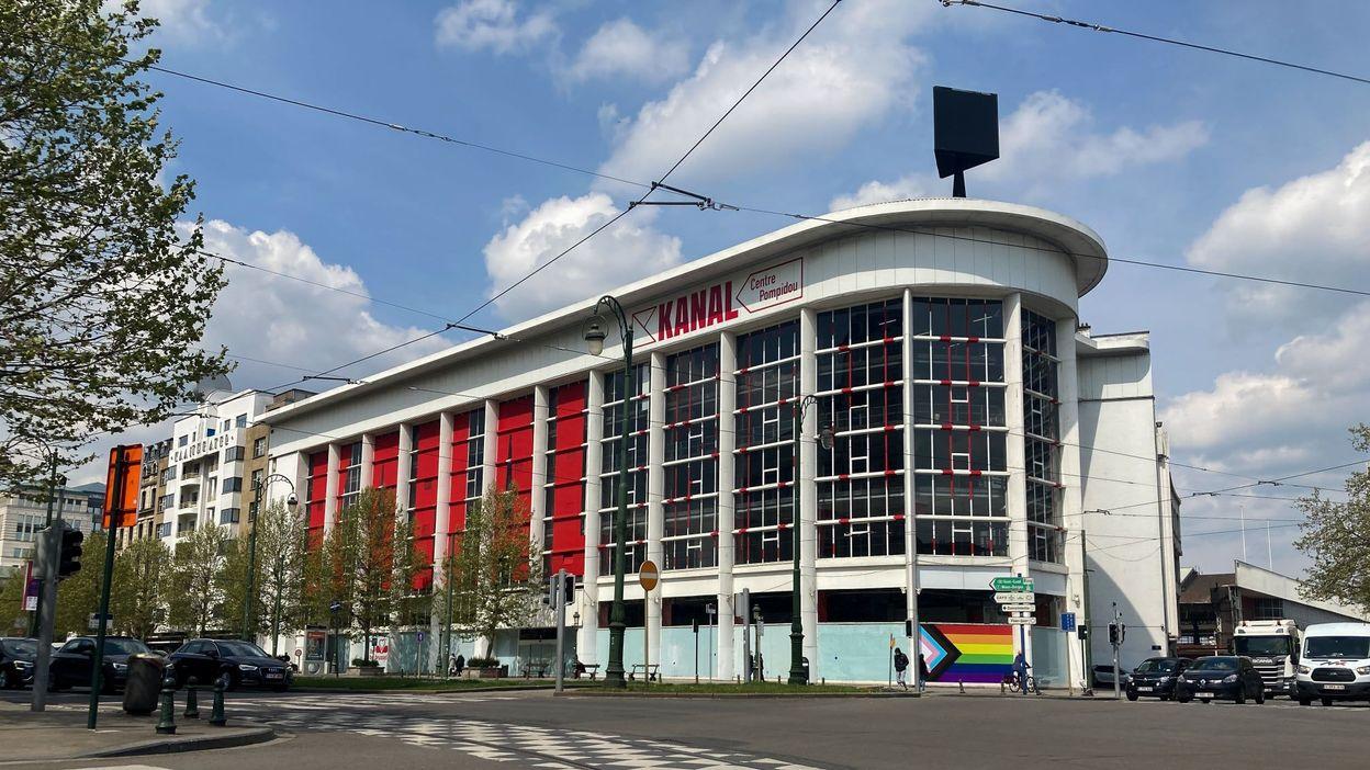 Brussels Kanal gas leak location near the Kanal-Centre Pompidou museum building.