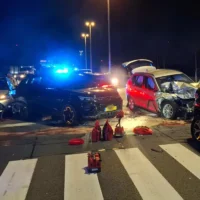 Kaprijke E34 crash 5 injured in chain collision at lights