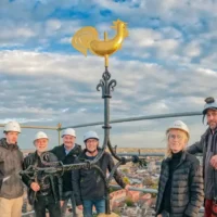 Karim Van Overmeire climbs 80 meters to restore Aalst's historic Saint Joseph Church
