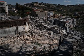 Homes destroyed during southern Lebanon strike incident affecting civilians
