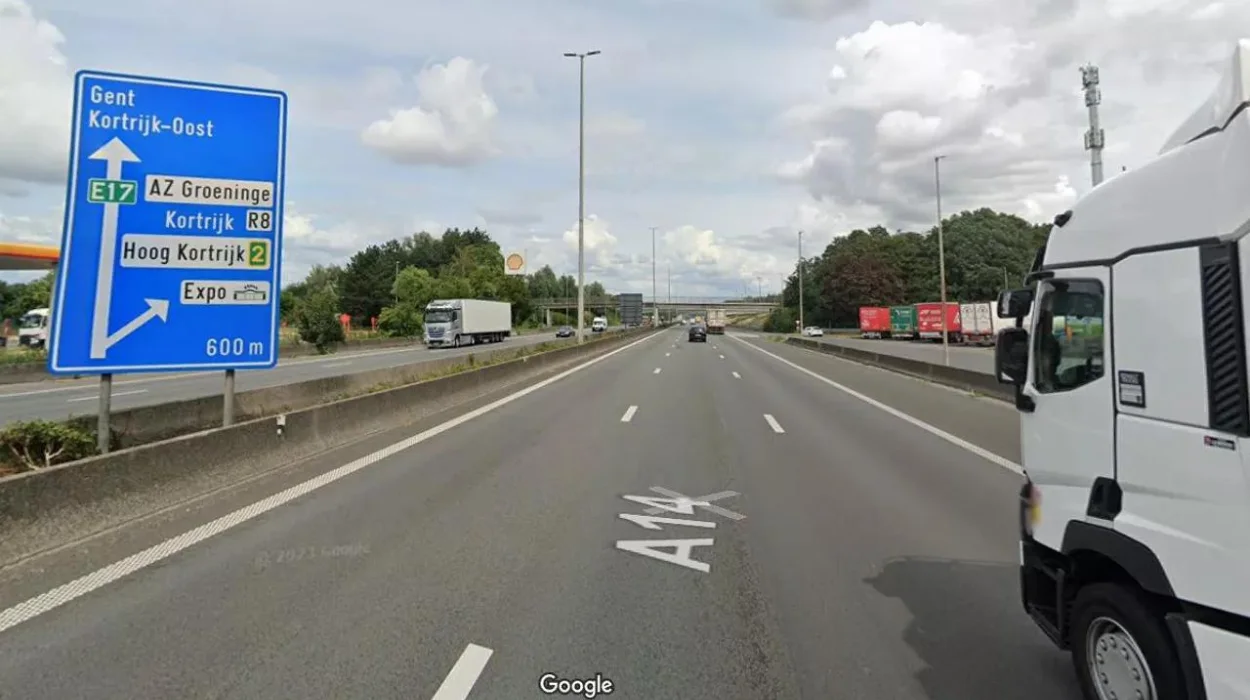Kortrijk E17 roadworks