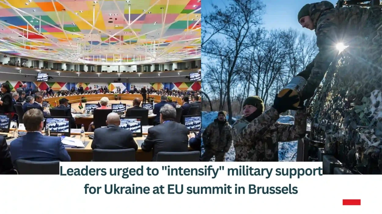 Leaders urged to "intensify" military support for Ukraine at EU summit ...